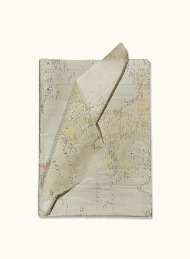 Pro Supply Global Map Printed Tissue Paper for Gift Bags or Boxes and Wrapping - Traveling Bulk Decorative Art Tissue Paper for Packaging and Gifting | 24 Sheets 20" x 30" - Image 2
